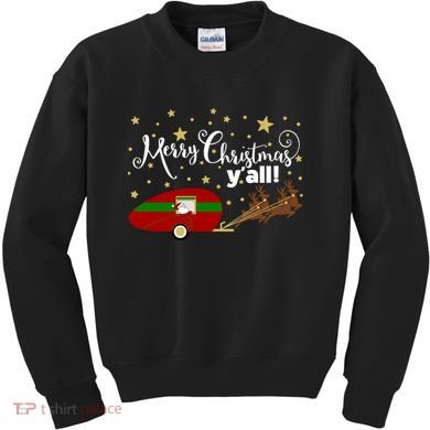 Merry Christmas Santa's Sleigh Kids Sweatshirt