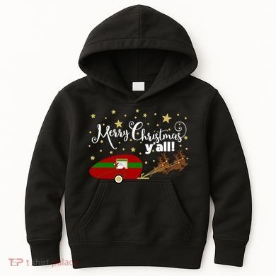 Merry Christmas Santa's Sleigh Kids Hoodie