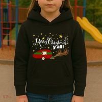 Merry Christmas Santa's Sleigh Kids Hoodie thumb 3