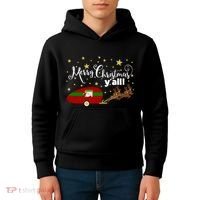 Merry Christmas Santa's Sleigh Kids Hoodie thumb 4