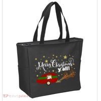 Merry Christmas Santa's Sleigh Tote Bag thumb 2