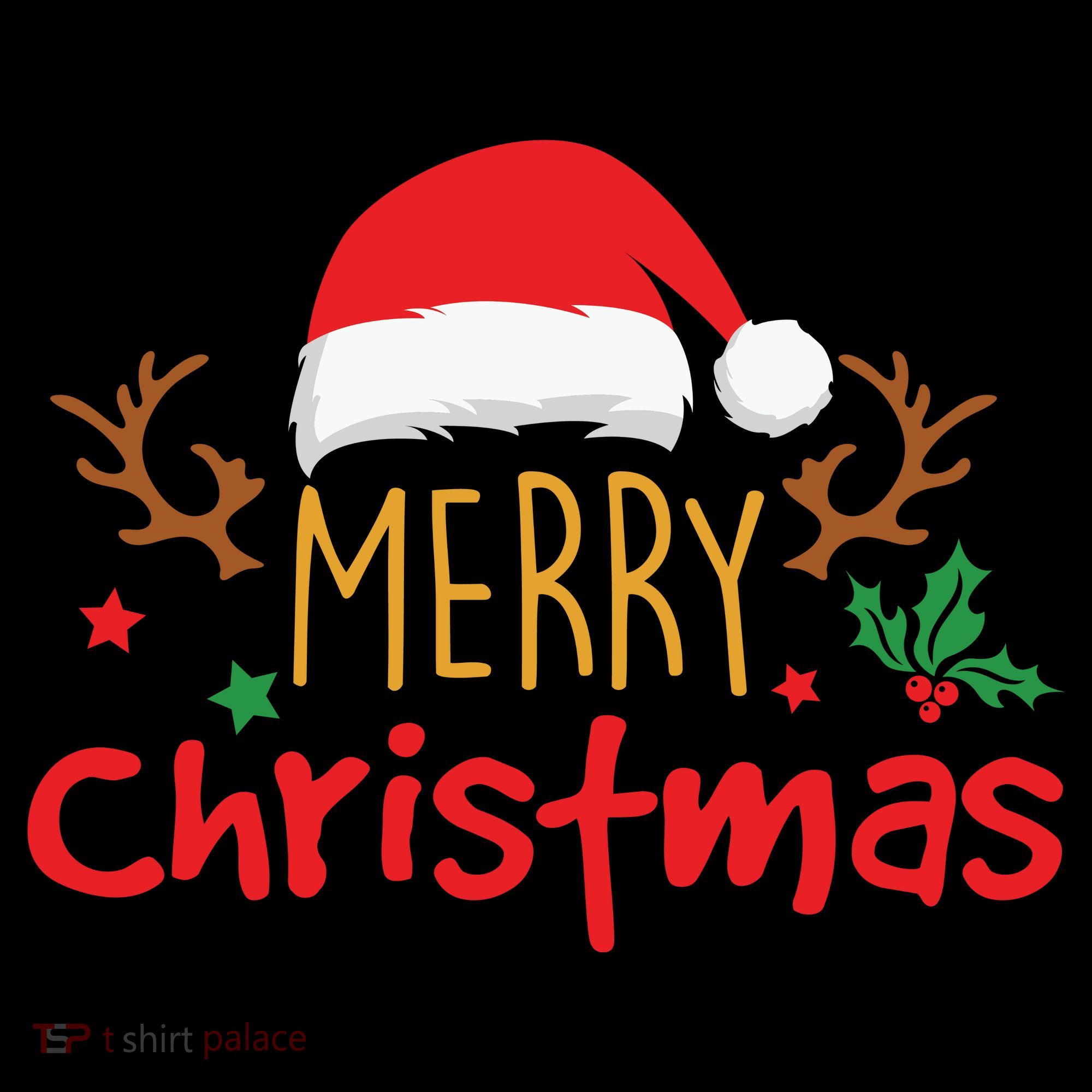 Merry Christmas Santa Hat Reindeer Funny Xmas Gift Women's Hoodie