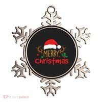 Merry Christmas Santa Hat Reindeer Funny Xmas Gift Ornament thumb 0