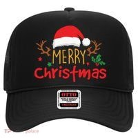 Merry Christmas Santa Hat Reindeer Funny Xmas Gift Hat thumb 0