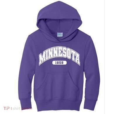 Minnesota Collegiate Style 1858 Kids Hoodie
