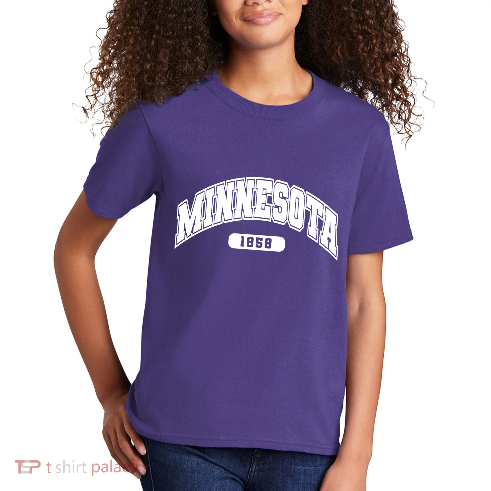 Minnesota Collegiate Style 1858 Kids T-Shirt