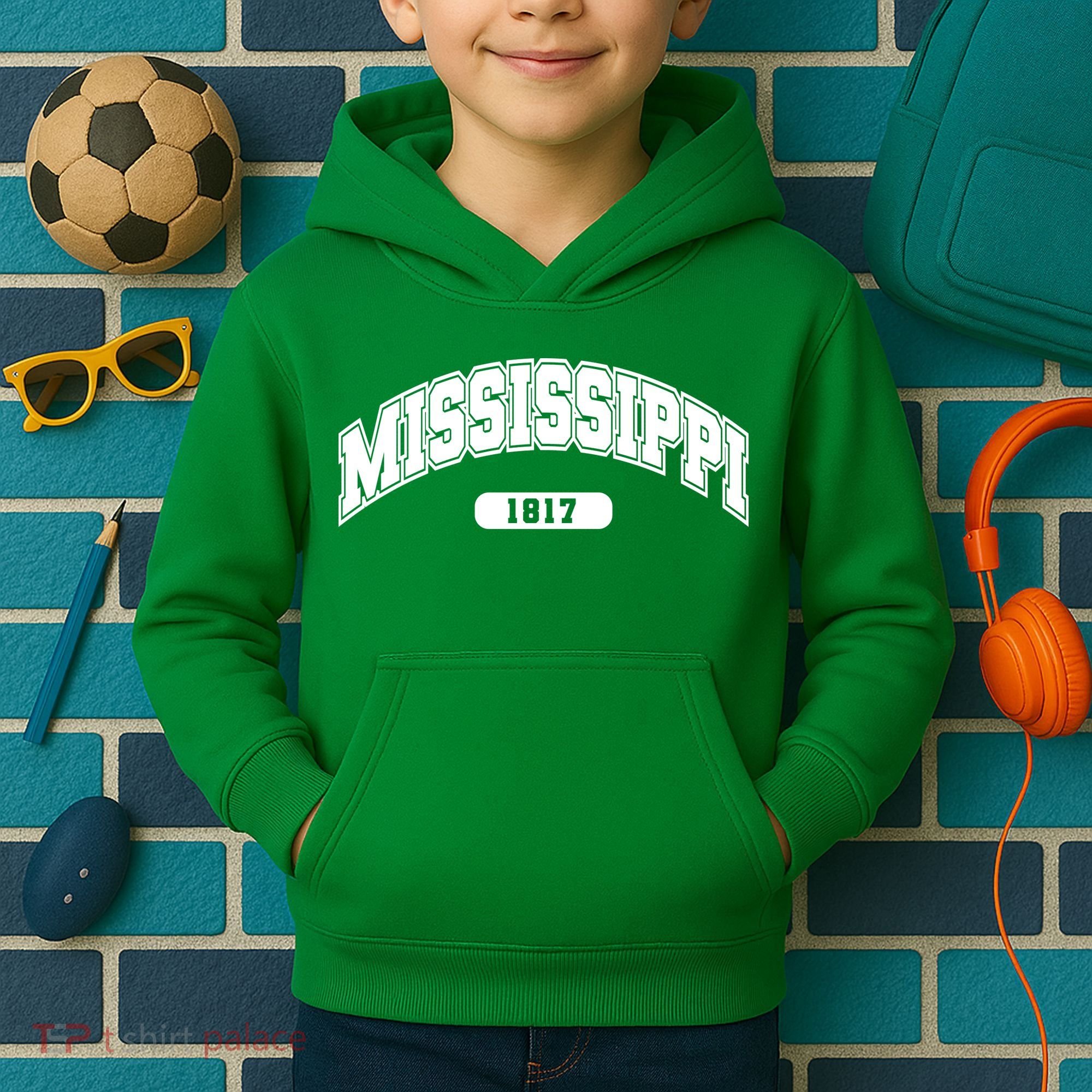 Mississippi Collegiate Style 1817 Kids Hoodie