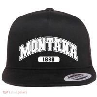 Montana Collegiate Style 1889 Flat Bill Trucker Hat thumb 0