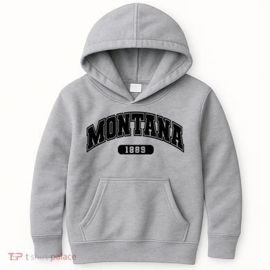Montana Collegiate Style 1889 Kids Hoodie