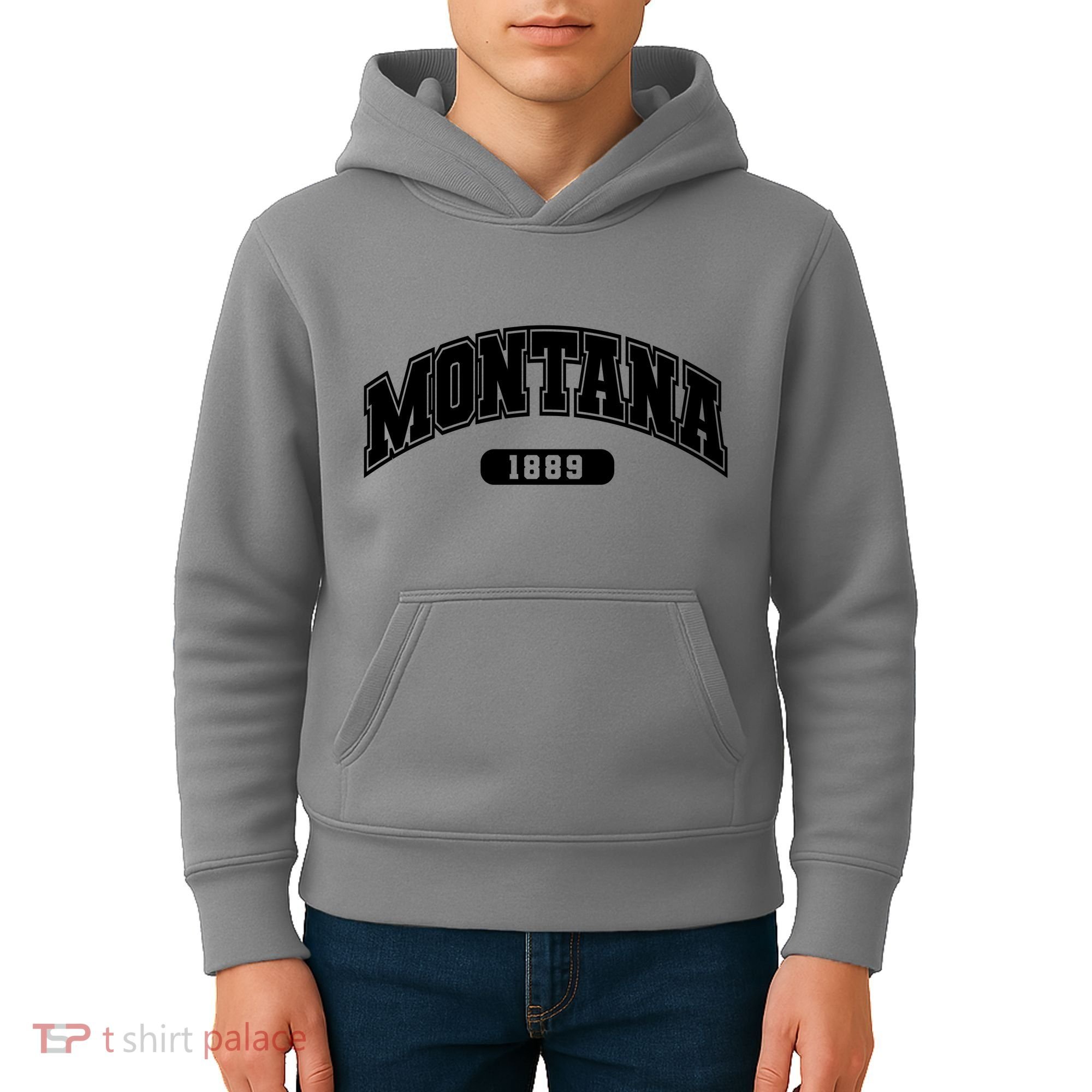 Montana Collegiate Style 1889 Kids Hoodie