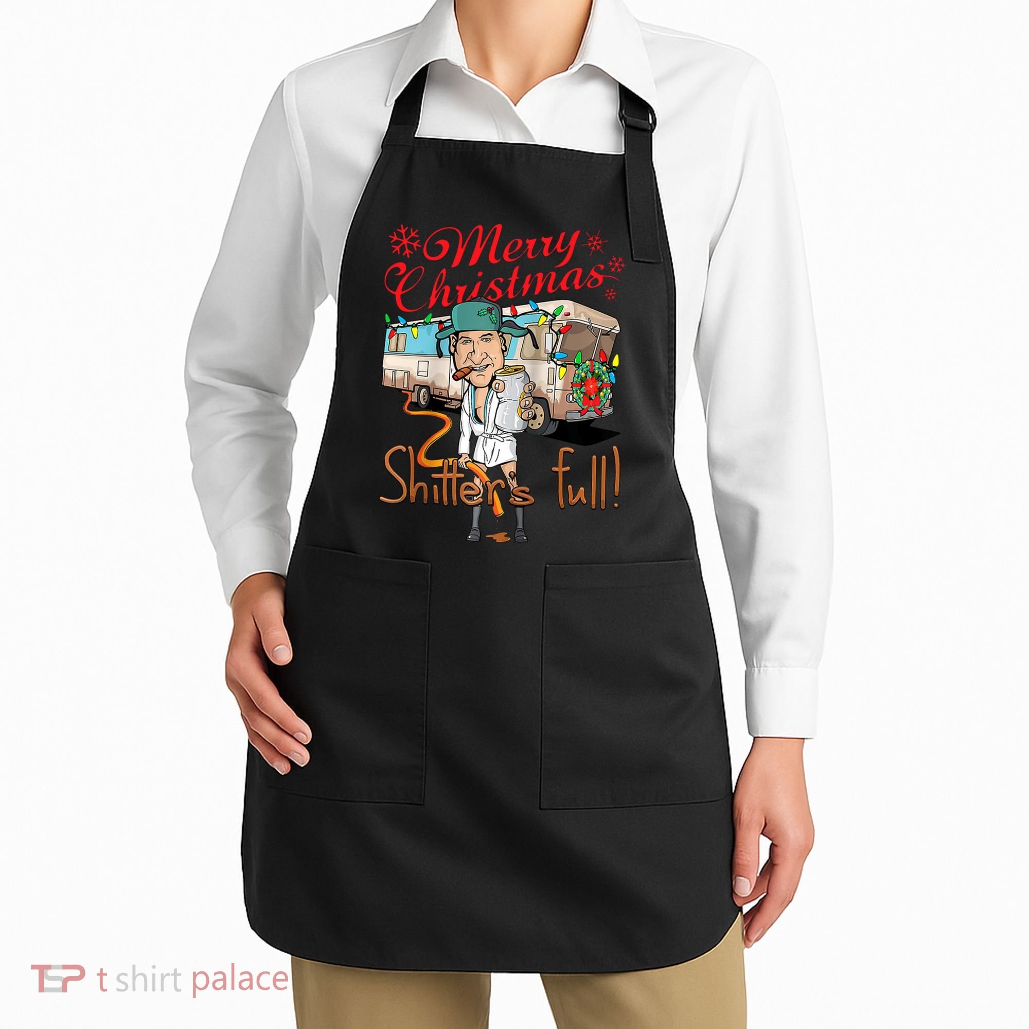 Merry Christmas Shitter's Full Apron