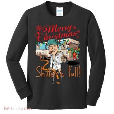 Merry Christmas Shitter's Full Kids Long Sleeve Shirt