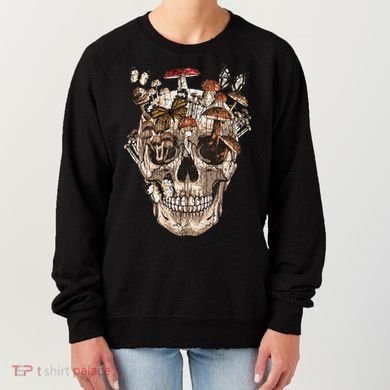 Mushroom Collector Skull Gift Women's Sweatshirt