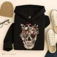Mushroom Collector Skull Gift Hoodie thumb 4