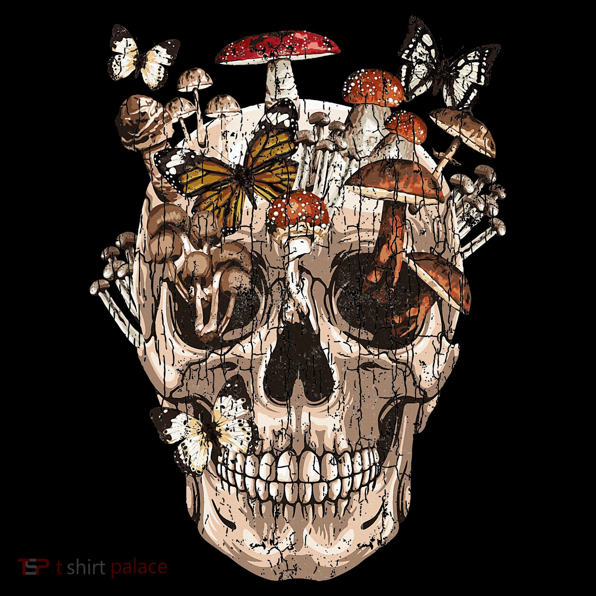Mushroom Collector Skull Gift Long Sleeve Shirt