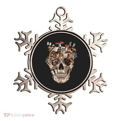 Mushroom Collector Skull Gift Ornament