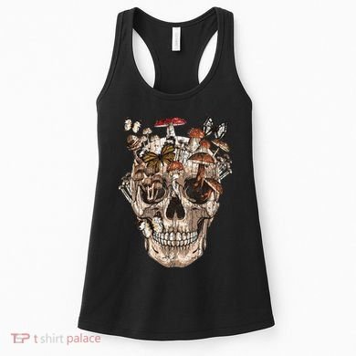 Mushroom Collector Skull Gift Women's Tank Top