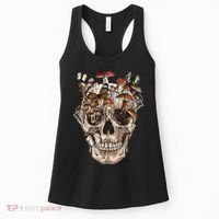 Mushroom Collector Skull Gift Women's Tank Top thumb 0