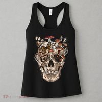 Mushroom Collector Skull Gift Women's Tank Top thumb 3