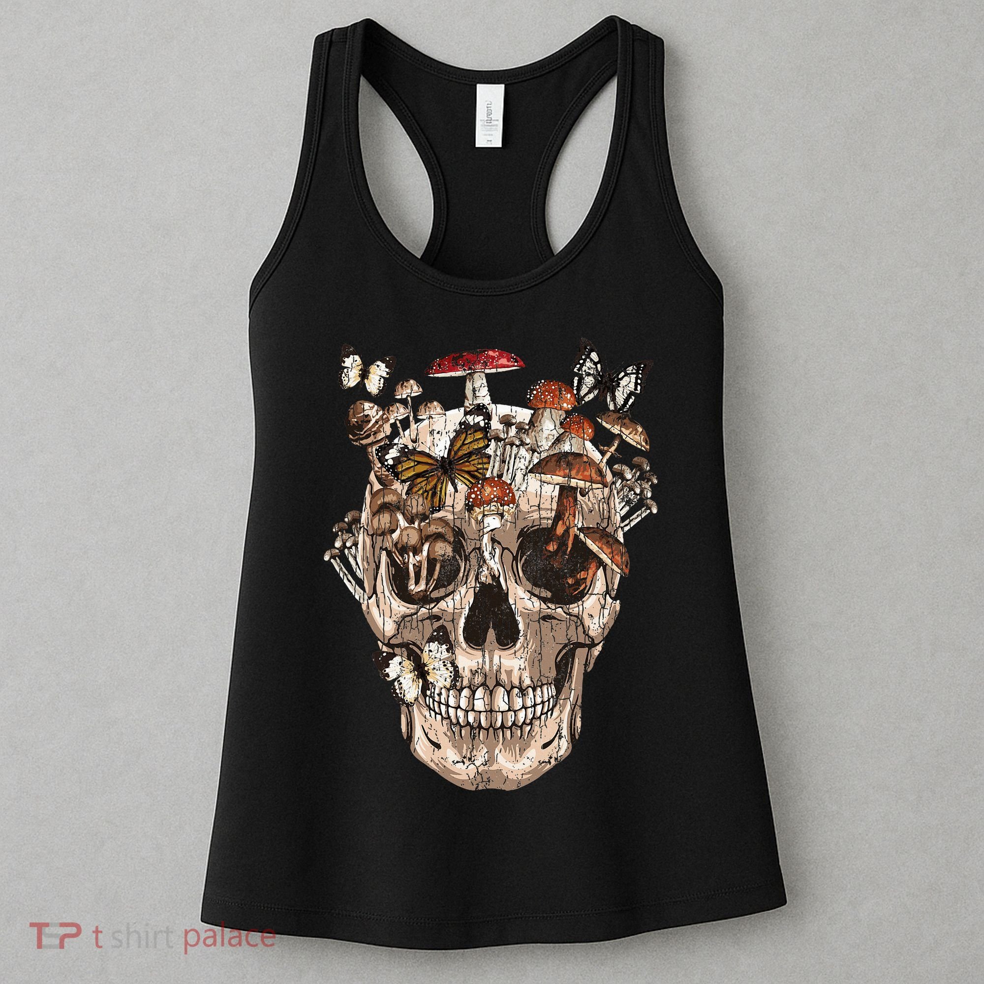 Mushroom Collector Skull Gift Women's Tank Top