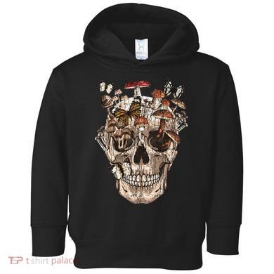 Mushroom Collector Skull Gift Toddler Hoodie