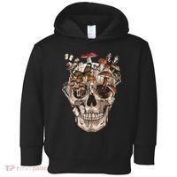 Mushroom Collector Skull Gift Toddler Hoodie thumb 0