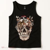 Mushroom Collector Skull Gift Tank Top thumb 2