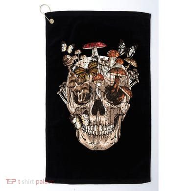 Mushroom Collector Skull Gift Golf Towel