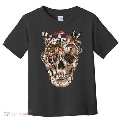 Mushroom Collector Skull Gift Toddler T-Shirt