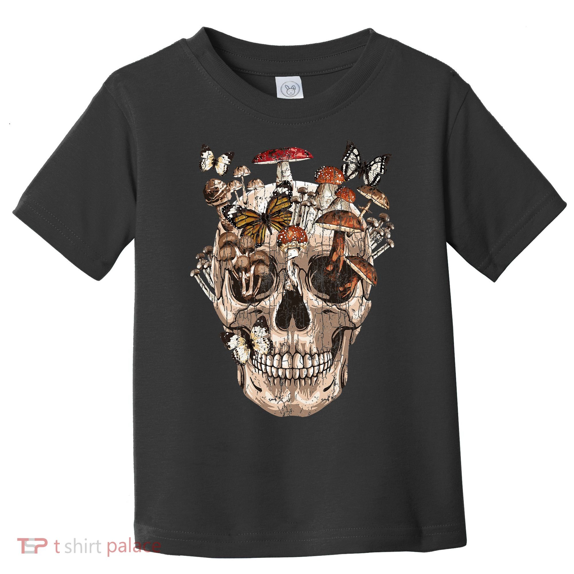 Mushroom Collector Skull Gift Toddler T-Shirt