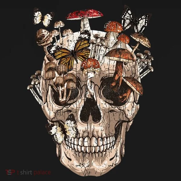 Mushroom Collector Skull Gift Toddler T-Shirt