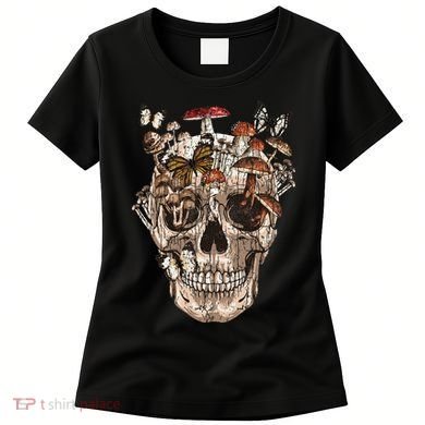 Mushroom Collector Skull Gift Women's T-Shirt