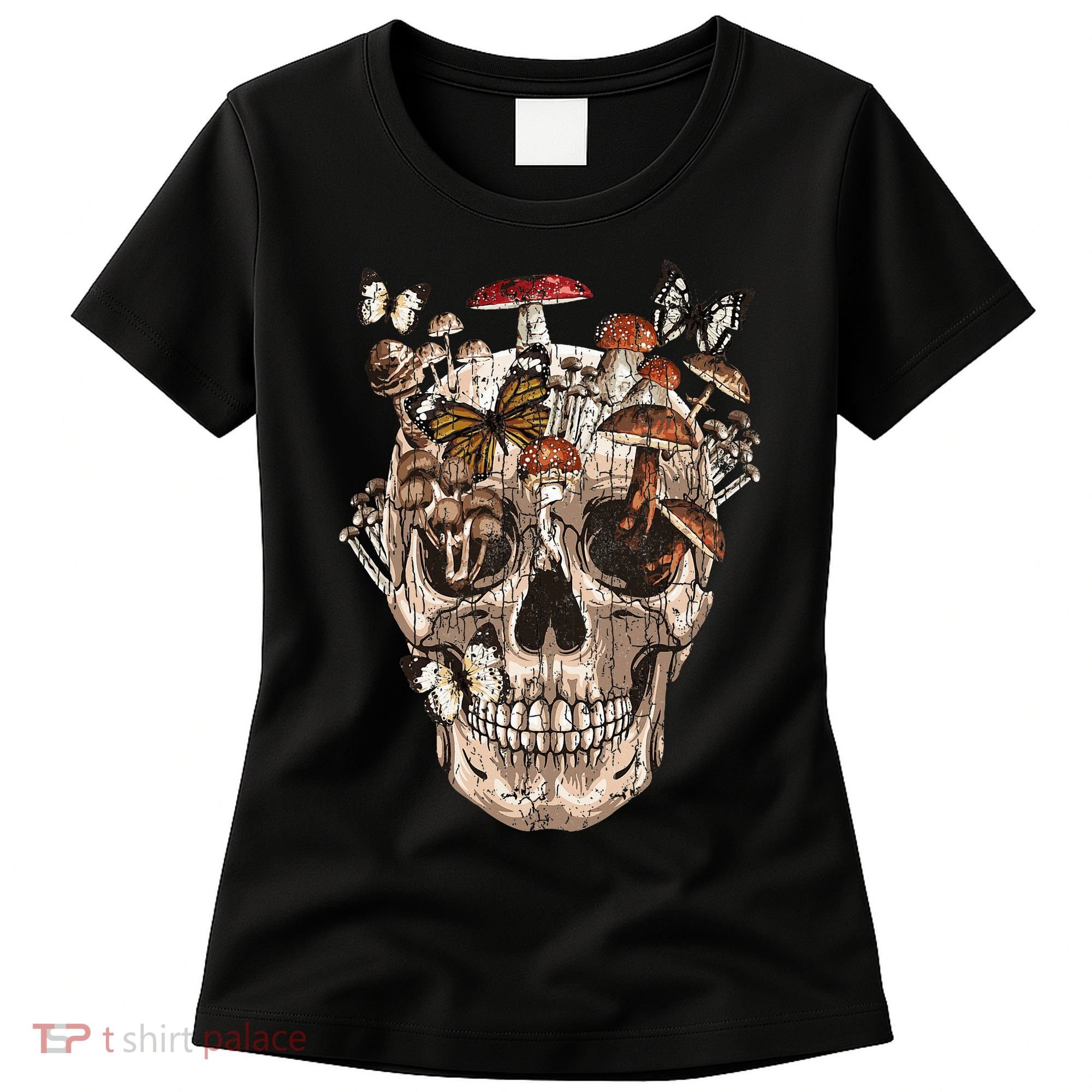 Mushroom Collector Skull Gift Women's T-Shirt
