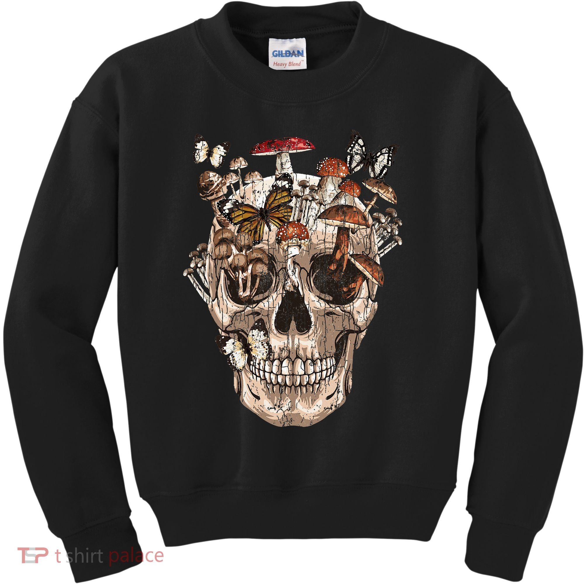 Mushroom Collector Skull Gift Kids Sweatshirt