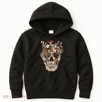 Mushroom Collector Skull Gift Kids Hoodie thumb 0