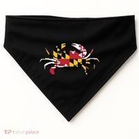 Maryland Crab State Pride Flag USA-Made Doggie Bandana thumb 0