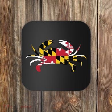 Maryland Crab State Pride Flag Coaster