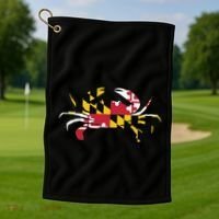 Maryland Crab State Pride Flag Golf Towel thumb 1