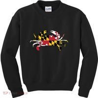 Maryland Crab State Pride Flag Kids Sweatshirt thumb 0