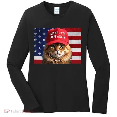 Make Cats Safe Again Gift Women's Long Sleeve Shirt