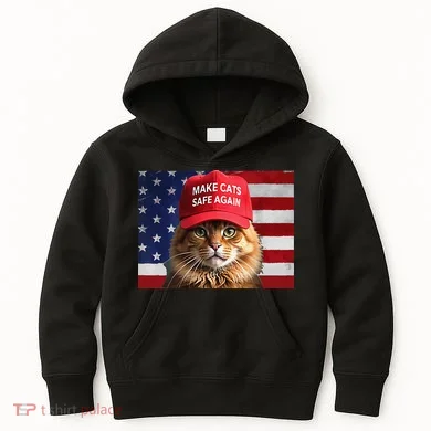 Make Cats Safe Again Gift Kids Hoodie