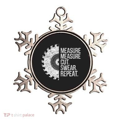 Measure Cut Swear Funny Handyman Dad FatherS Day Ornament