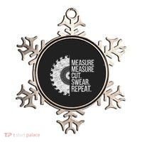 Measure Cut Swear Funny Handyman Dad FatherS Day Ornament thumb 0