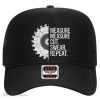 Measure Cut Swear Funny Handyman Dad FatherS Day Hat thumb 0