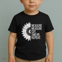Measure Cut Swear Funny Handyman Dad FatherS Day Toddler T-Shirt thumb 2