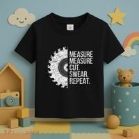Measure Cut Swear Funny Handyman Dad FatherS Day Toddler T-Shirt thumb 3
