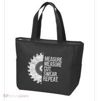 Measure Cut Swear Funny Handyman Dad FatherS Day Tote Bag thumb 3
