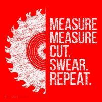 Measure Cut Swear Funny Handyman Dad FatherS Day Santa Hat thumb 1