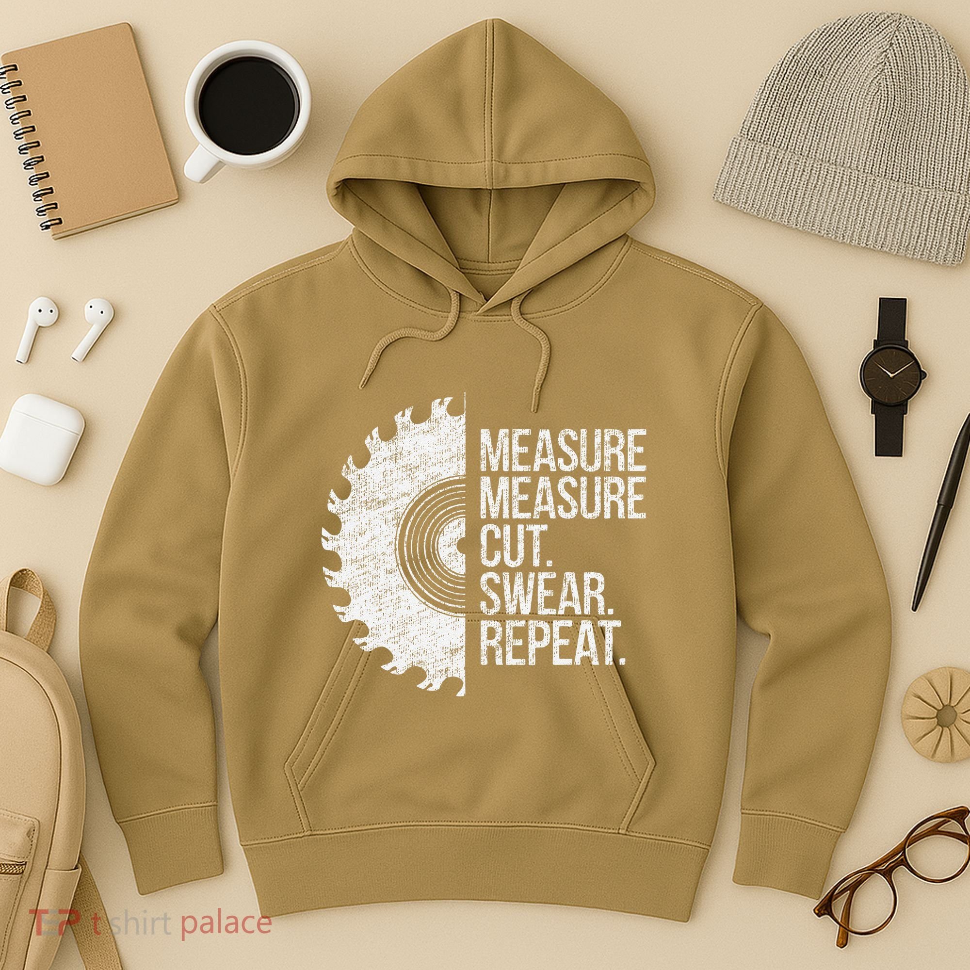 Measure Cut Swear Funny Handyman Dad FatherS Day Hoodie