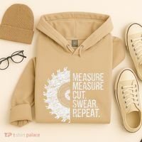 Measure Cut Swear Funny Handyman Dad FatherS Day Hoodie thumb 4